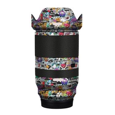 Imagem de Adesivo protetor de câmera de película de vinil para lente para Tamron 18-300 mm F3.5-6.3 adequado para Fuji Mount Acessórios de fotografia 18-300 (Graffiti White)