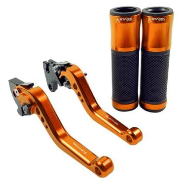 Imagem de Manete Manopla Esportivo Stark Race Yamaha Xt 660 Xt660, Laranja