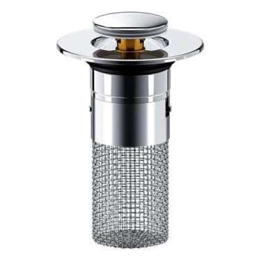 Imagem de Ralo Inteligente para Pia Válvula Click Inox – Anti Odor e Repelente de Insetos, Sistema de Bloqueio Triplo para Banheiro e Cozinha, Instalação Universal Lavabo Escoamento Lavatorio