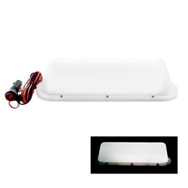 Imagem de Keehui Fita de LED branca em branco 12 V DC Carro Táxi Táxi Top Sinal magnético com 3 m Isqueiro de cigarro