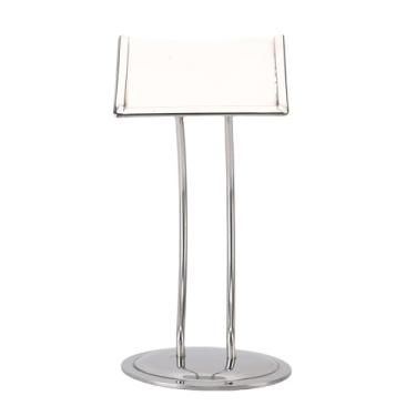 Imagem de GLOGLOW Suporte de Sinal de Mesa de Aço Inoxidável, Inclinação de 45 Graus, Base Anti -deslizamento, Decoração de Casamento Buffet Com Suporte de Nota de Memorando Grosso, Material de