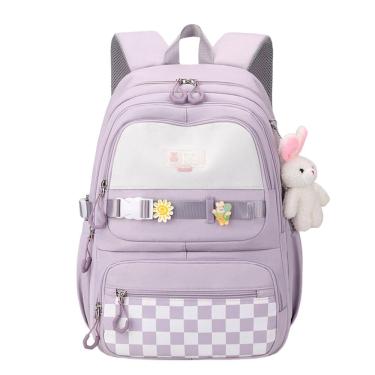 Imagem de Mochila escolar TYHOTULY Cute para meninas Kawaii Purple 30L