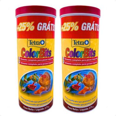 Imagem de Kit 2 Ração Peixe Colorbits Granules Tetra - 375g