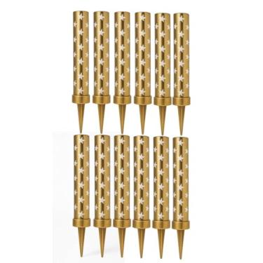 Imagem de Velas de bolo dourado de aniversário, efeito de luz dourada, velas decorativas de festa de 12 cm para comemorar aniversário, casamento, bar, restaurantes e decorações de festa (12)