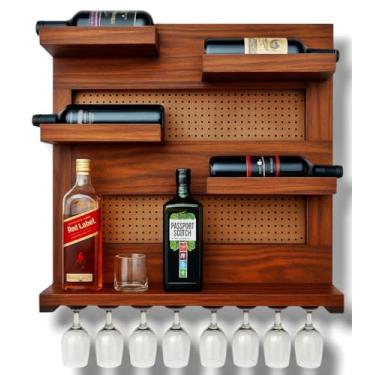 Imagem de Adega de Parede Barzinho Madeira Vinhos Whisky Bebidas