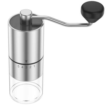 Imagem de Moedor manual de café em aço inoxidável, moedor manual de café em formato de diamante, moedor manual de café, dispositivo de moagem de café eficiente adequado para casa