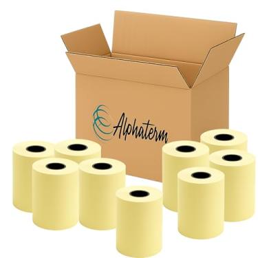 Imagem de Bobina Térmica 80x40 Cor Amarelo Alphaterm Cupom Fiscal PDV ECF 30 un