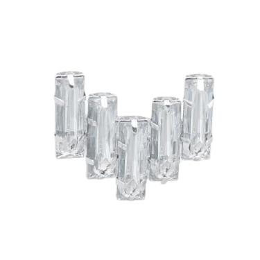 Imagem de Anel grande retangular de strass grosso para coquetel feminino exagerado grande geométrico grosso cristal aberto anel de dedo anéis ajustáveis noivado casamento promessa formatura joias presentes