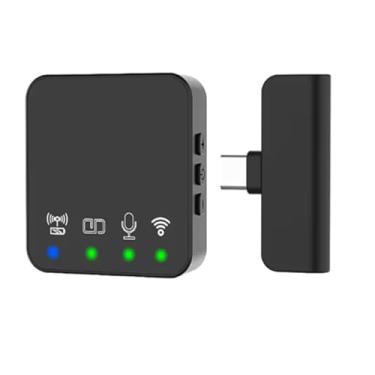 Imagem de Microfone de Lapela Wireless com Receptor Tipo-C USB-C Compatível com Android, Gravação Profissional, Compacto, Leve e Resistente