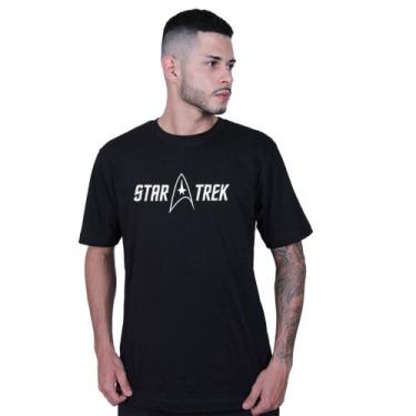 Imagem de Camiseta Unissex Star Trek Jornada Estrelas - Lafre, Preto, G