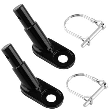 Imagem de 2 peças de acoplador de engate de reboque de bicicleta, acoplador de bicicleta, engate de reboque de bicicleta funciona com trailers infantis, reboques de carga e animais de estimação, acessórios de