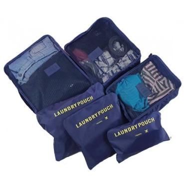 Imagem de Kit com 6 Peças de Necessaire Unissex Organizador para Mala - Malissim