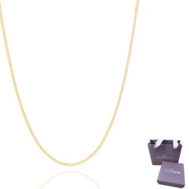 Imagem de Corrente Masculina Fina Elegante Rommanel Banhada A Ouro 18k - Farinni