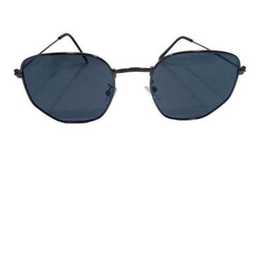Imagem de Oculos De Sol Unisex Hexagonal C1 Preto Com Preto - 0739 - Boora