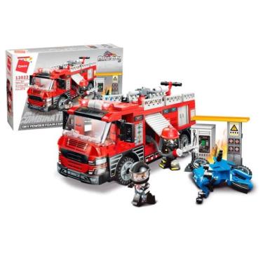 Imagem de Bloco de Montar Qman Bombeiros ao resgate Posto de Combustível Mine City