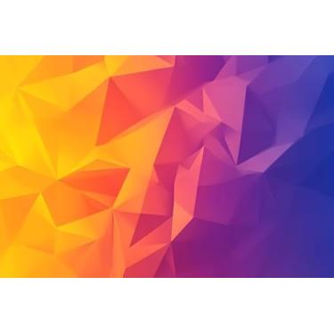 Imagem de Quadro Decorativo com Estampa Colorful Abstract Purple And Orange 40 x 40 Papel 2 unidades