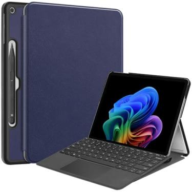 Imagem de Kepuch Custer Capas para Microsoft Surface Pro 12 2025,Couro-PU Bolsas Estojos - Azul