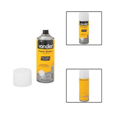 Imagem de Tinta Spray Uso Geral Branco Fosco 350ml - Vonder