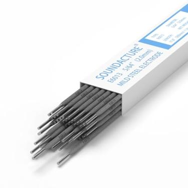 Imagem de SOUNDACTURE E6013 Haste de solda Eletrodos de aço carbono de 5/162.6 cm 0.5 kg para máquina de solda a arco - Fácil golpe, arco suave, desempenho confiável