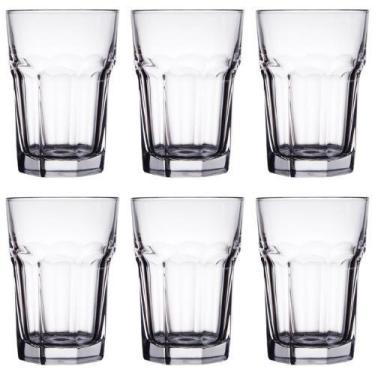 Imagem de Jogo com 6 Copos Altos Vidro Espesso 315ml Casa Blanca Fullfit