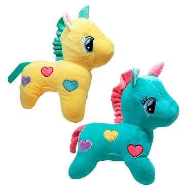 Imagem de Pelúcia Divertida Unicórnio 32x34cm Cor diversa 1 pç DRM1075 - Dorémi