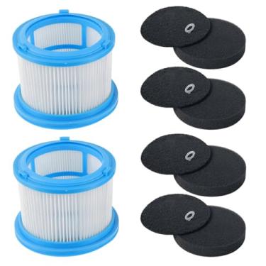 Imagem de Kit de filtros de vácuo HUREW compatível com Bissell PowerClean FurGuard 280W e FurFinder 200W peças de substituição de aspirador sem fio autônomas, 2 filtros incluídos e 4 almofadas de pré-filtro
