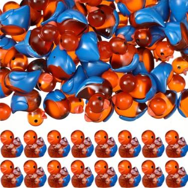 Imagem de RoundFunny 60 peças luminosas de mini resina de teia de aranha patos que brilham no escuro minúsculo pato miniatura com teia de aranha pequenas figuras de animais de resina decoração de paisagem para