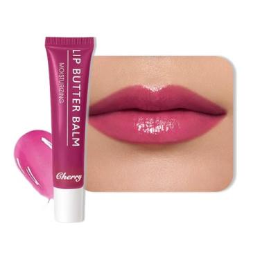 Imagem de Protetor labial hidratante para o verão, brilho labial, protetor labial vegano natural tingido para hidratação instantânea, brilho, hidratação roxa, suaviza e suaviza os lábios secos, hidratante