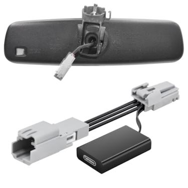 Imagem de mangoal Adaptador de alimentação Dashcam para Ford 3 pinos (modelo D) para Escape 2013-2019, Ranger 2019-2023, cabo adaptador de câmera espelho de radar GPS, conector de escurecimento automático