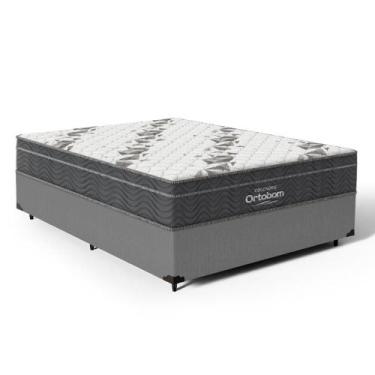 Imagem de Cama Box com Colchão de Espuma D33 Ortobom Airtech Ortopillow 100 Casa