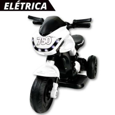 Imagem de Moto Elétrica Infantil Pedal Acelerador Músicas Som Rádio Marcha Frent