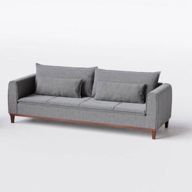 Imagem de Sofá Living Lisboa 2,30m em Chenille Cinza Médio - Home Mobily