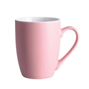 Imagem de ZUOLUO Caneca de café de cerâmica de 350 ml com alça, canecas de café coloridas de porcelana para o seu café, leite e chá, xícara de café de cerâmica lisa simples xícara de chá de água para uso diário