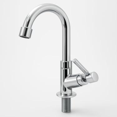 Imagem de Torneira para Banheiro com Bica Móvel, 1/4 de Volta, Cromado, ABS 3/4