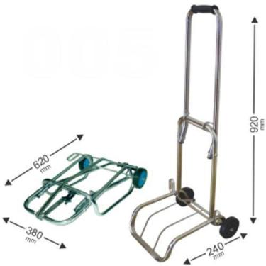 Imagem de Carrinho De Bagagens Capacidade Até 70 Kg Dobravel