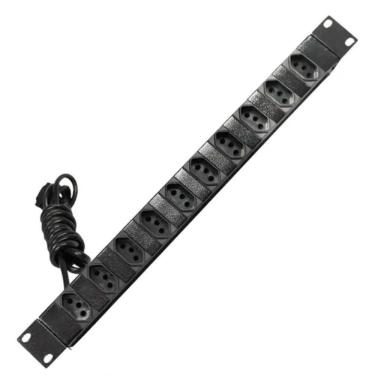 Imagem de Régua Elétrica Max Eletron 19" 8 Tomadas 10 Amperes