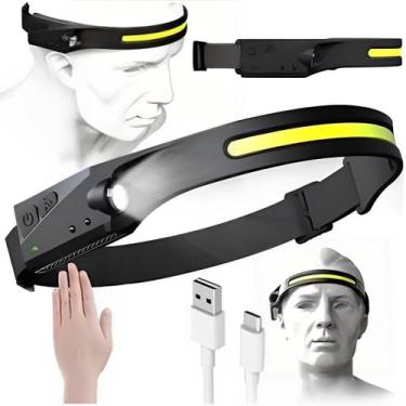 Imagem de Lanterna De Cabeça Recarregável Led Potente Ajustável Usb - DropJT