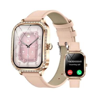 Imagem de Relógio Inteligente Feminino Com Tela Curva De 1,75'' Monitor De Saúde