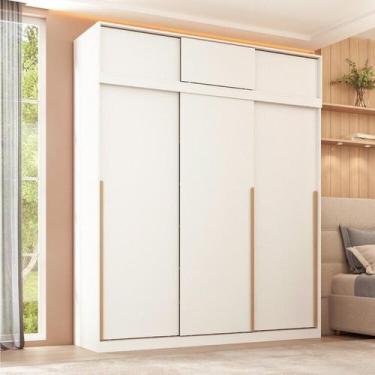 Imagem de Guarda-roupa Modular 2 Peças 6 Portas de Correr Jade CabeCasa MadeiraO