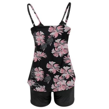 Imagem de Verão feminino moda gravata borboleta impressão estilo praia sexy maiô