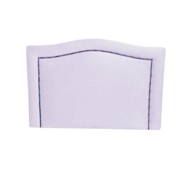 Imagem de Cabeceira Estofada Solteiro Branca Línea Tacha Fumê