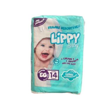 Imagem de Fralda infantil pacote com 14 tiras lippy baby - eg - Maxi Confort