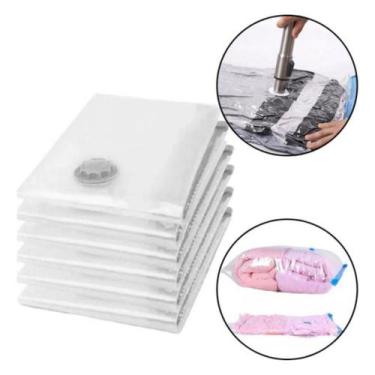 Imagem de Saco Organizador a Vácuo P/Viagem Roupa Coberta Mala 50x60cm - NoBrand