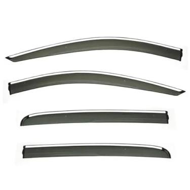 Imagem de GRJQRKHZ Defletor de janela lateral de carro para Hy&undai i20 2008-2013 Weathershied viseira de porta vento sol proteção chuva janela lateral defletores de vento