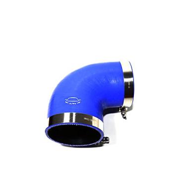 Imagem de LTI Universal 89mm-102mm 4-Ply Reforçado Alto Desempenho 8.9 cm-10.2 cm ID 90 graus Cotovelo Redutor de Silicone Acoplador de Mangueira com Parafuso T Braçadeira T304 Aço Inoxidável (8.9 cm-10.2 cm
