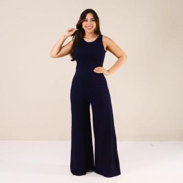 Imagem de Macacão Longo de Malha Feminino Elegante Confortável - 40 Graus Moda F