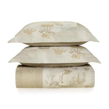 Imagem de Colcha Casal Infantil Dupla Face 200 Fios Algodão Karsten