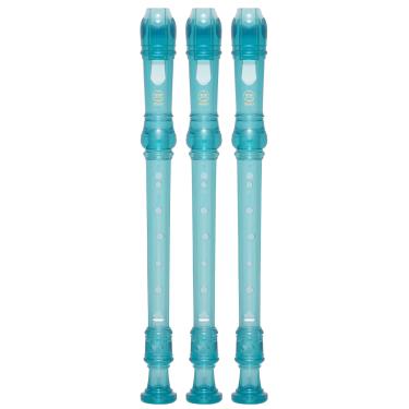 Imagem de Kit 3 Flautas Doce Soprano Barroca Em C YRS-20B Azul Yamaha