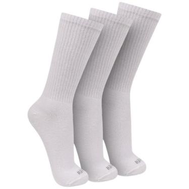 Imagem de Meia Esportiva Kit 3 Pares Unissex Casual Dia a Dia Cano Longo Confort