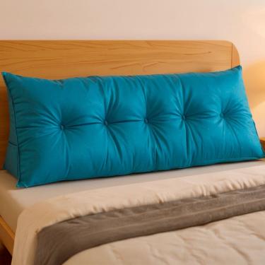 Imagem de Almofada de Cabeceira Encosto Apoio para Lombar com Bolso Lateral 140x50x20 - BF Colchões